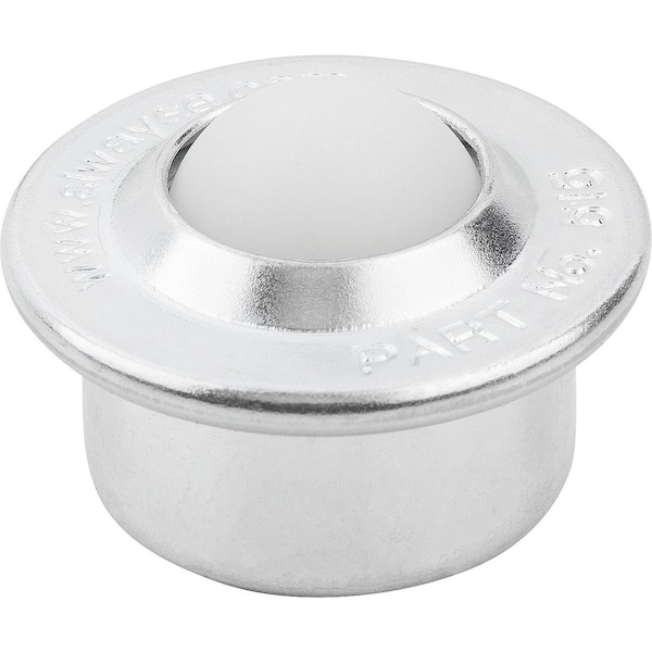 Ball Transfer Unit Housing, Form:B Steel, Comp:Polyamide